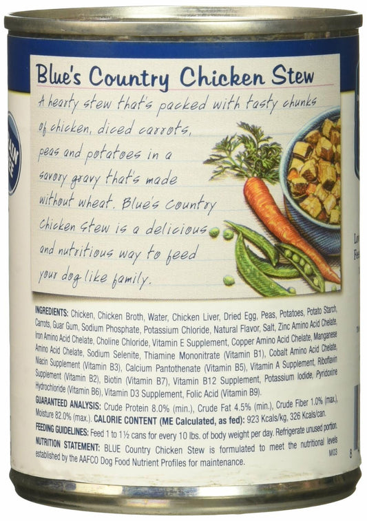 Blue Buffalo Blue's Stew Country Chicken Stew Adult Canned Dog Food 0.88lb - Blue Buffalo Dog Food - Deal US