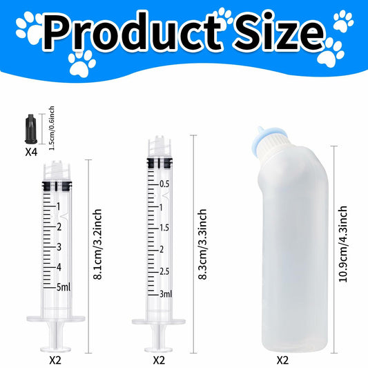 Xuandea Blue Silicone Pet Feeding Nipple Bottle for Kittens