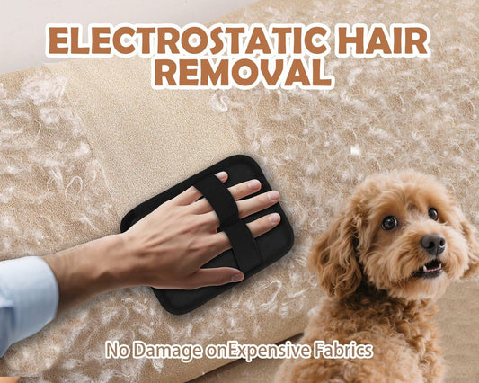 DLIOJHL Pet Hair Removal Gloves Cat Dog Hair Cleaner Black Red