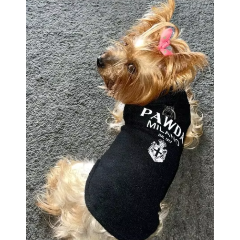 Pawda Milano Black Fleece Pull Over for Pets