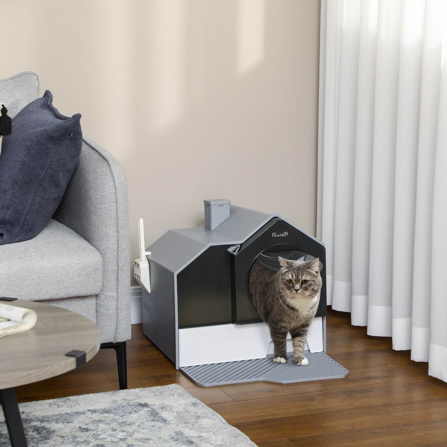 Purrfect Pet Kingdom Hidden Cat Litter Box with Particle Catching Mat Purrfect Pet Kingdom