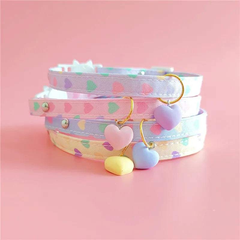 Dog Collar Pastel Heart Kawaii Small Dogs Cats ๐