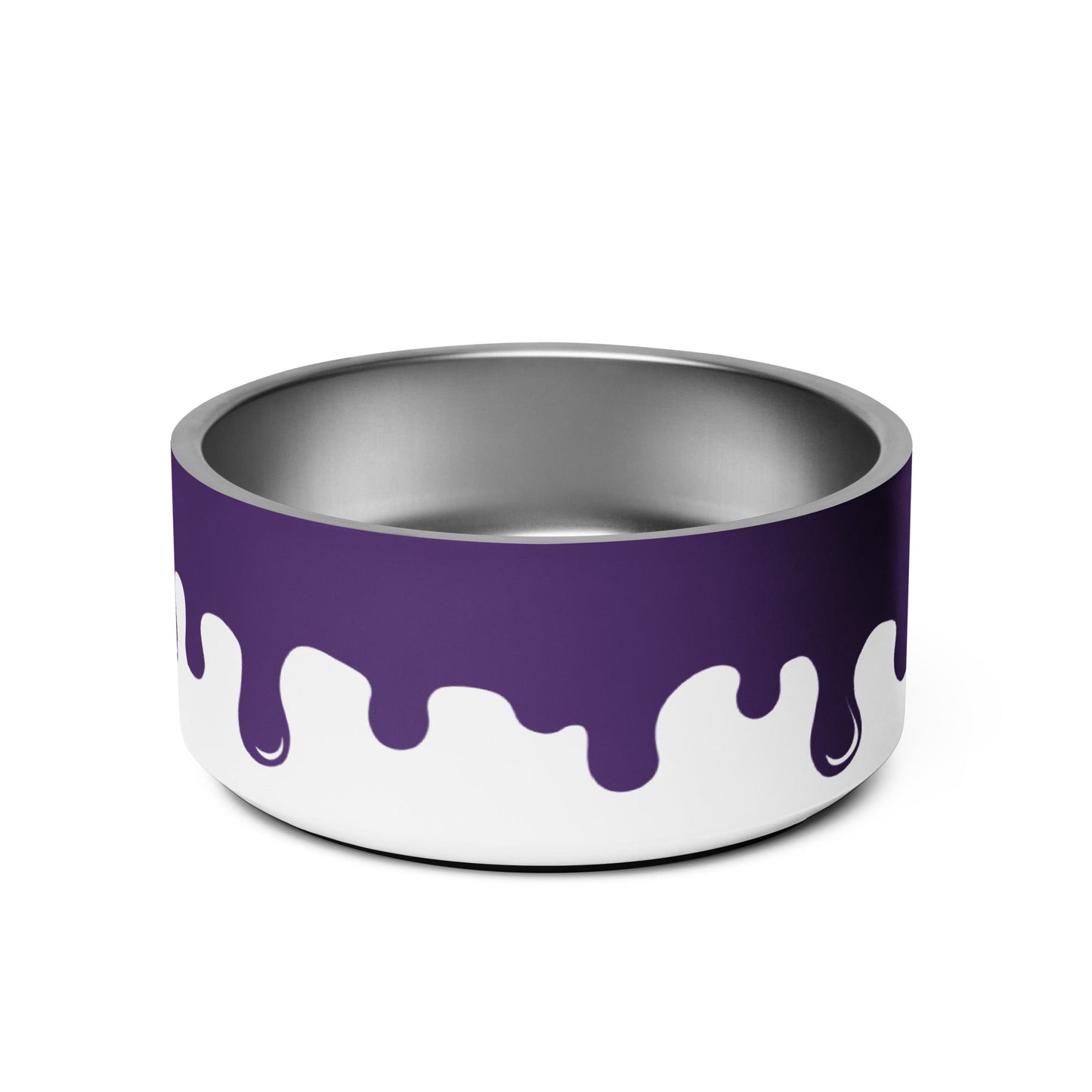 Pawcasso Purple Yam Paint Drip 32oz Dog Bowl - Dog Bowls & Feeders - Wuforia