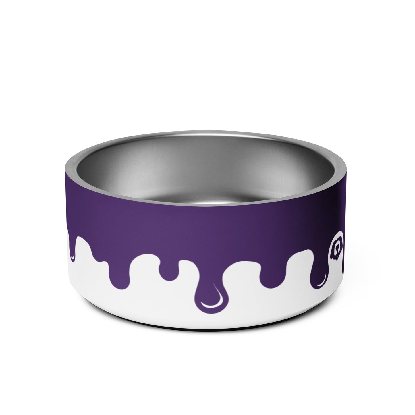 Pawcasso Purple Yam Paint Drip 32oz Dog Bowl - Dog Bowls & Feeders - Wuforia