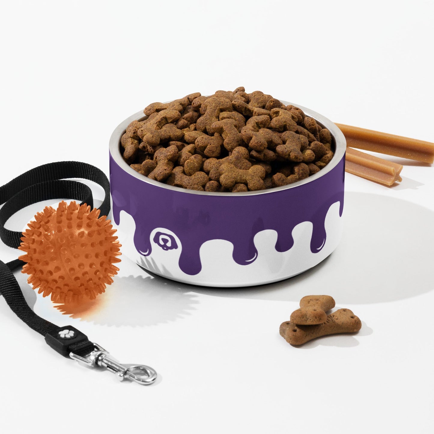 Pawcasso Purple Yam Paint Drip 32oz Dog Bowl - Dog Bowls & Feeders - Wuforia
