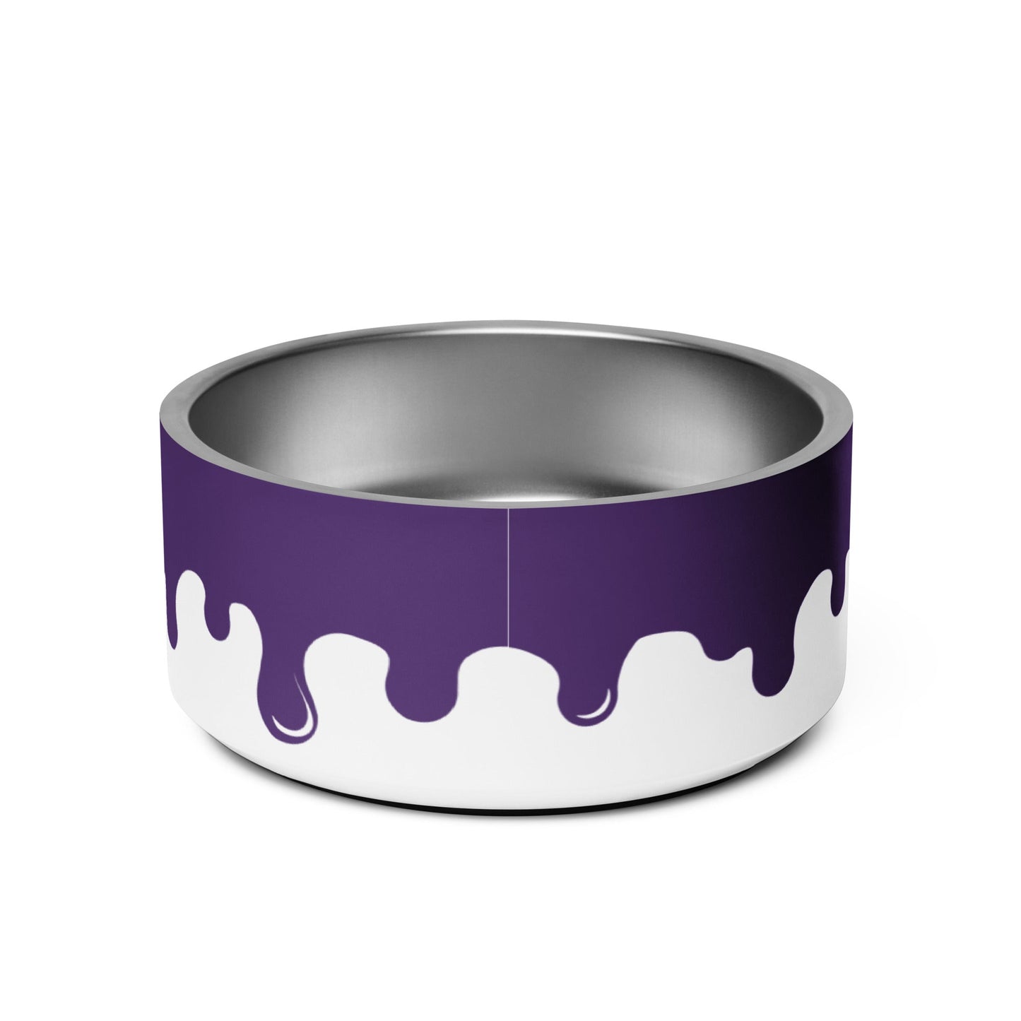 Pawcasso Purple Yam Paint Drip 32oz Dog Bowl - Dog Bowls & Feeders - Wuforia
