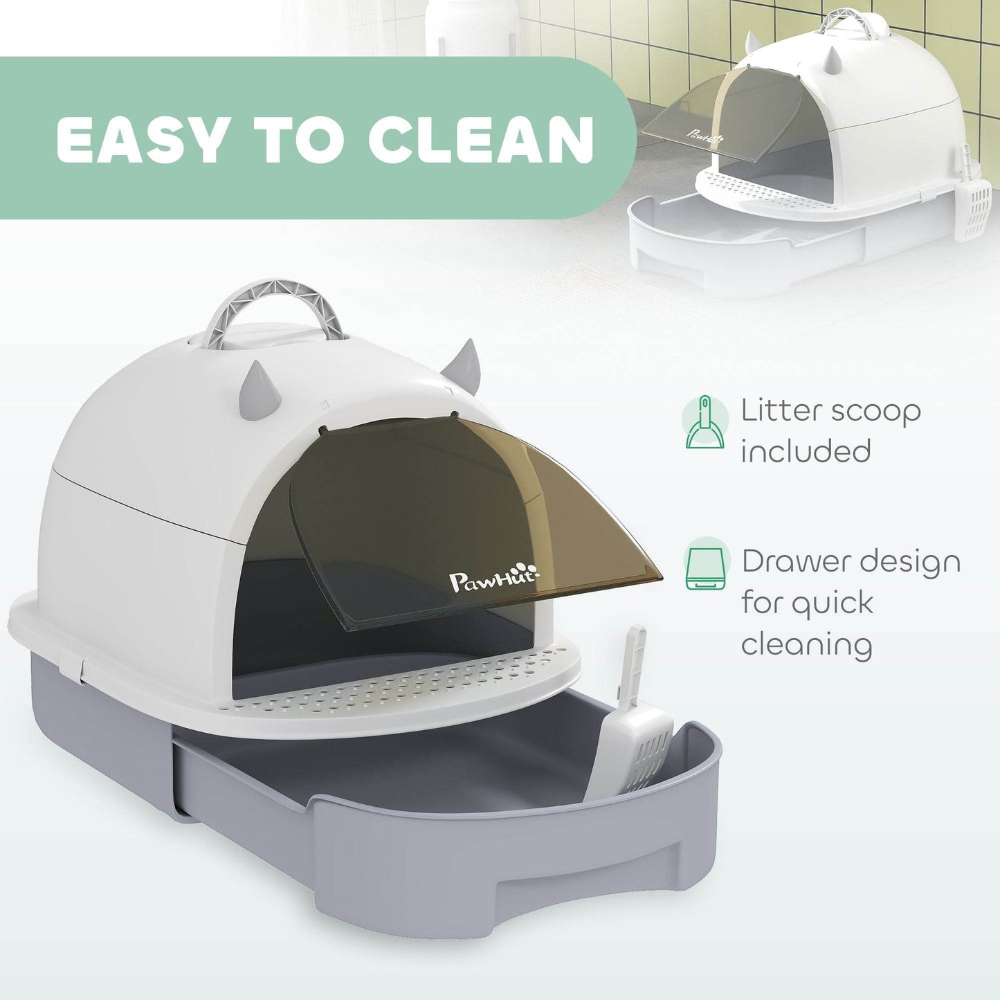 Purrfect Pet Kingdom Cat Litter Box with Scoop Included Purrfect Pet Kingdom