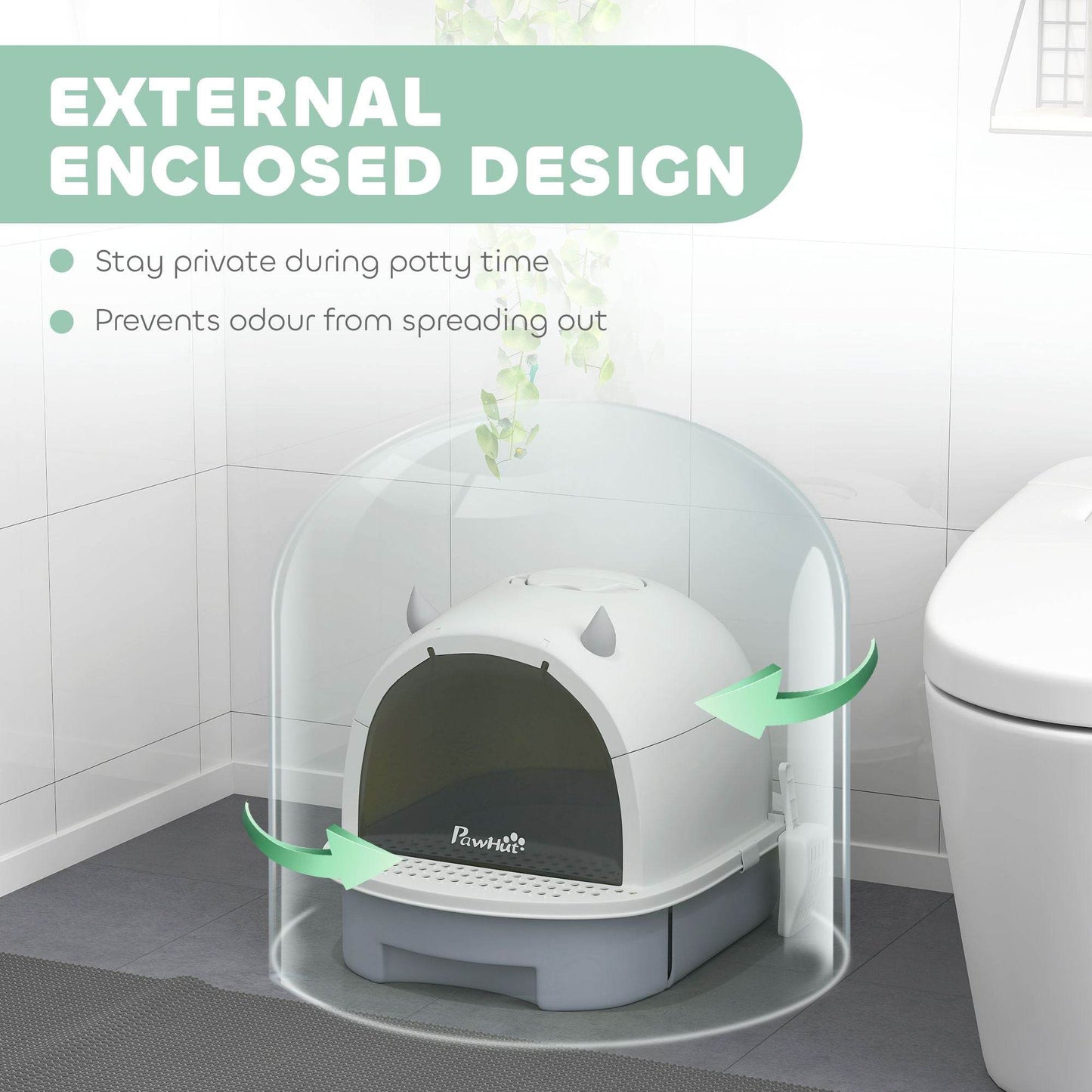 Purrfect Pet Kingdom Cat Litter Box with Scoop Included Purrfect Pet Kingdom