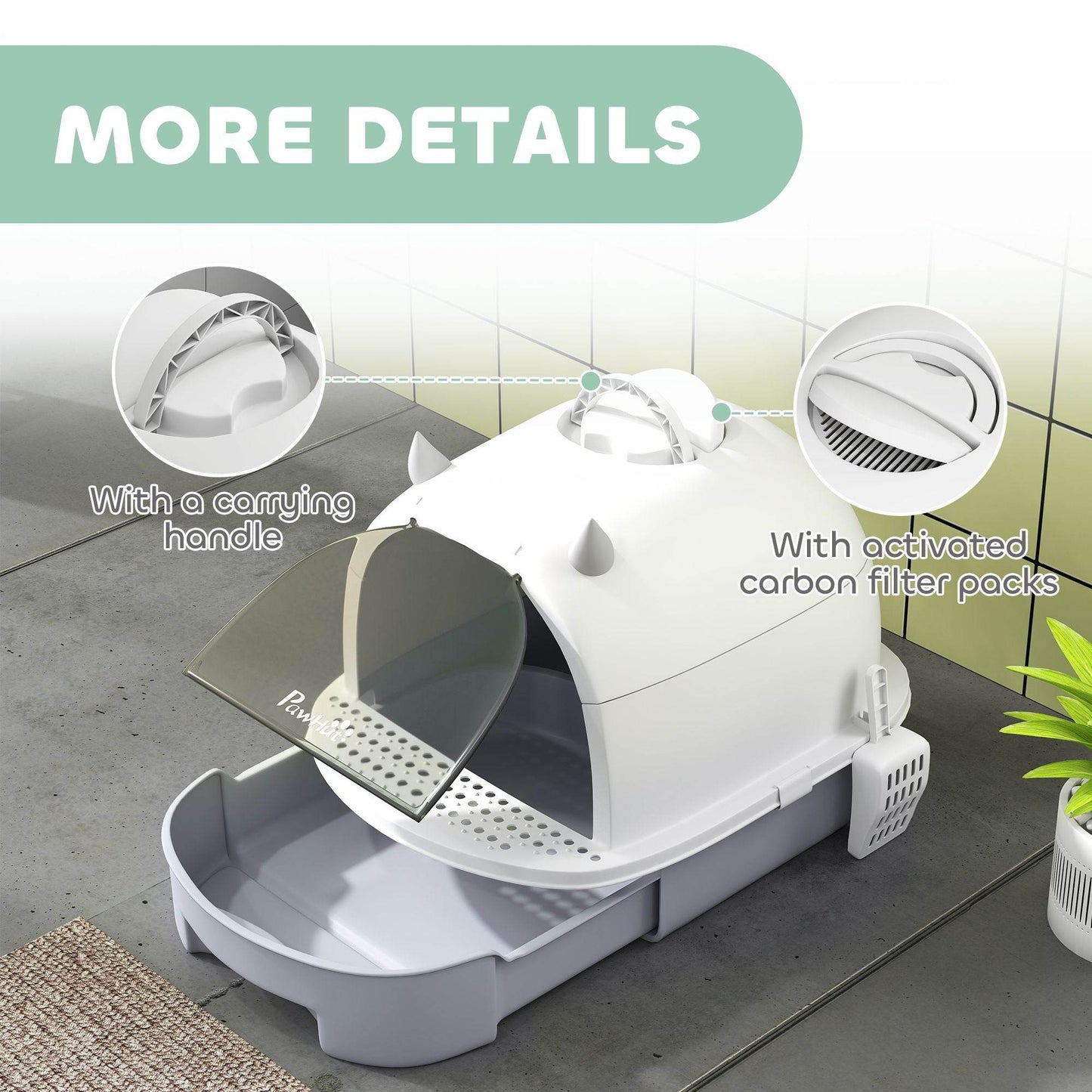 Purrfect Pet Kingdom Cat Litter Box with Scoop Included Purrfect Pet Kingdom