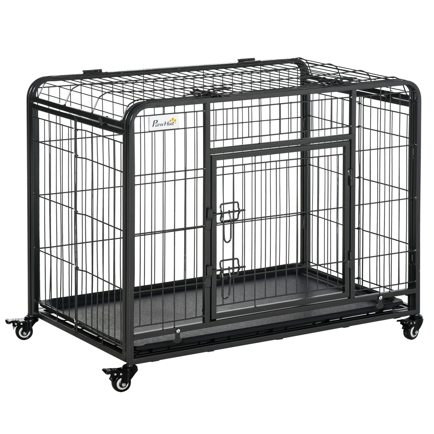 Purrfect Pet Kingdom Foldable Metal Dog Kennel 37 Inch Purrfect Pet Kingdom