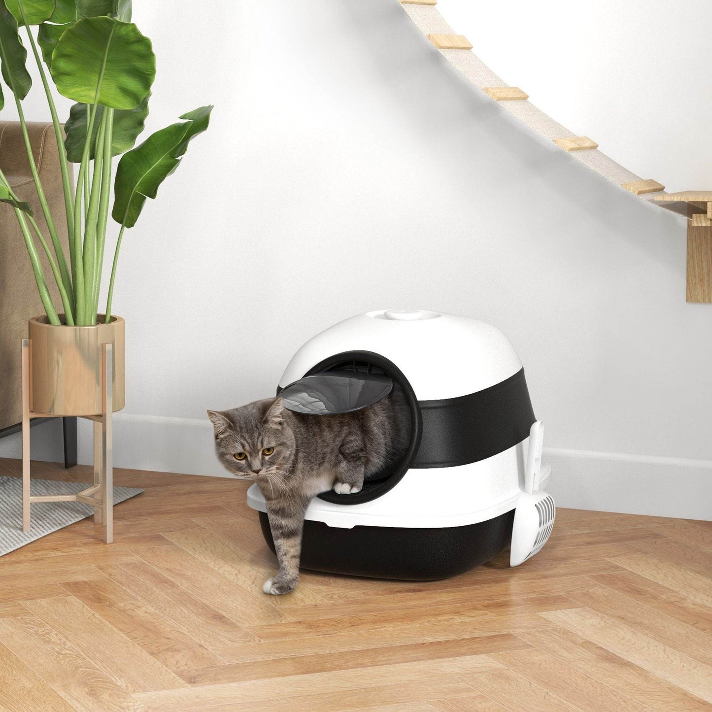 Purrfect Pet Kingdom High Sided Cat Litter Box for Odor Control Purrfect Pet Kingdom
