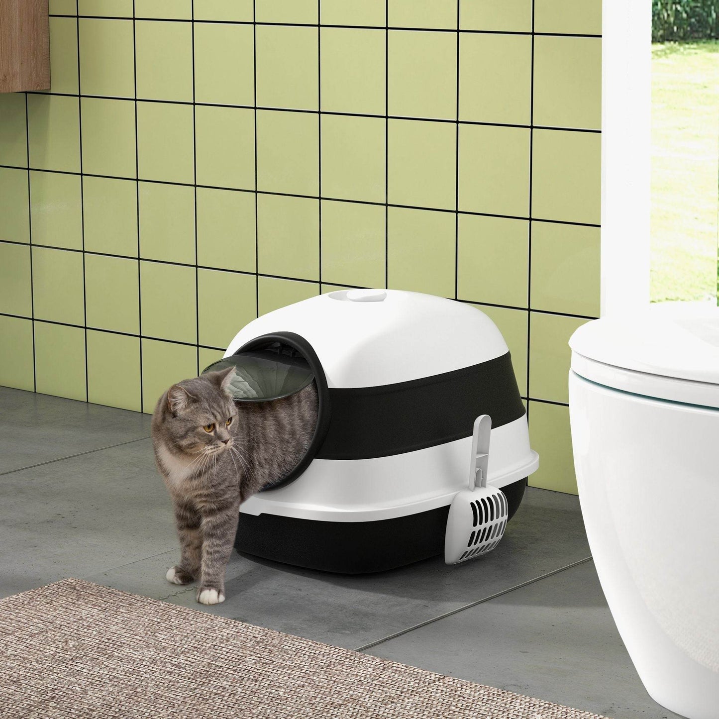 Purrfect Pet Kingdom High Sided Cat Litter Box for Odor Control Purrfect Pet Kingdom