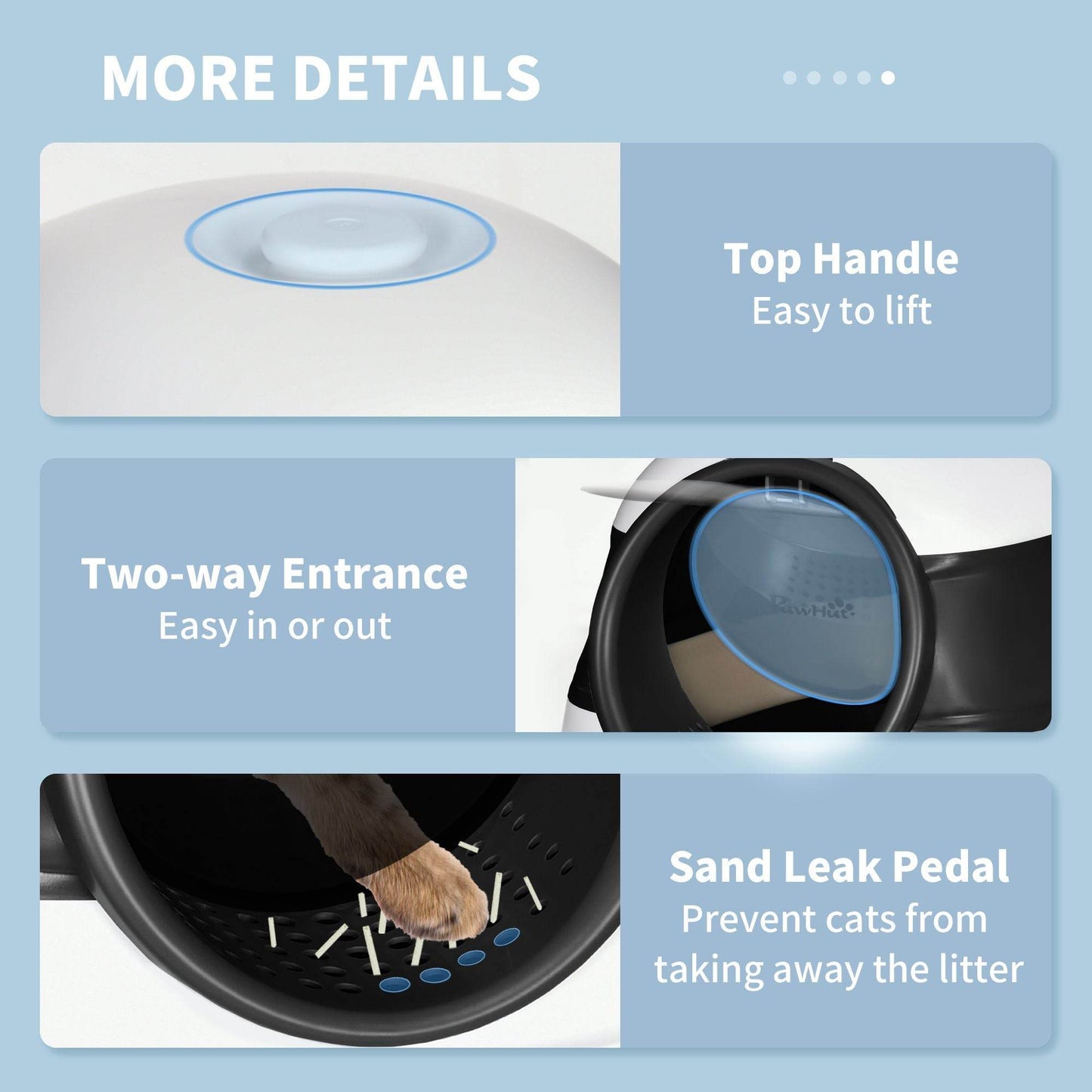 Purrfect Pet Kingdom High Sided Cat Litter Box for Odor Control Purrfect Pet Kingdom