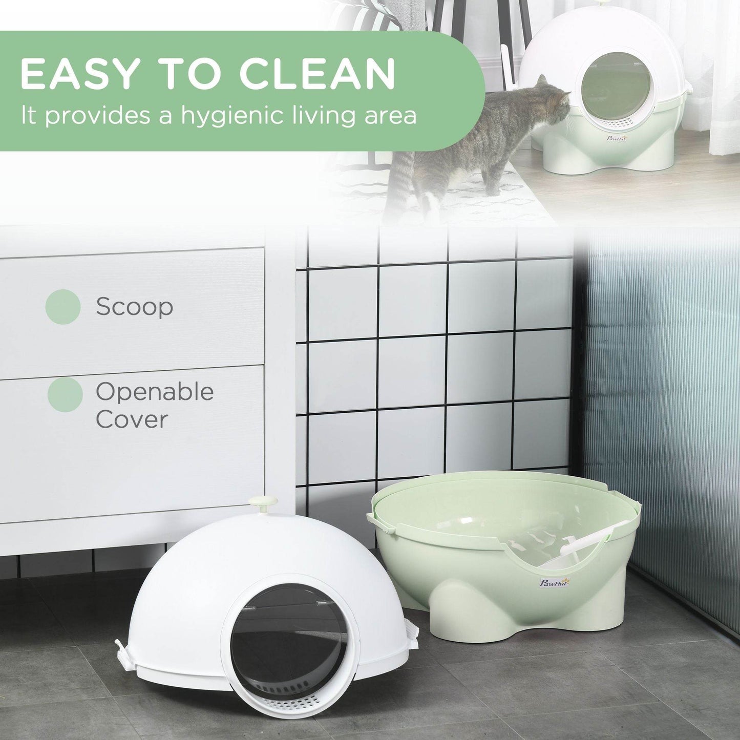 Purrfect Pet Kingdom Enclosed Cat Litter Box with Scoop 🚀 Purrfect Pet Kingdom
