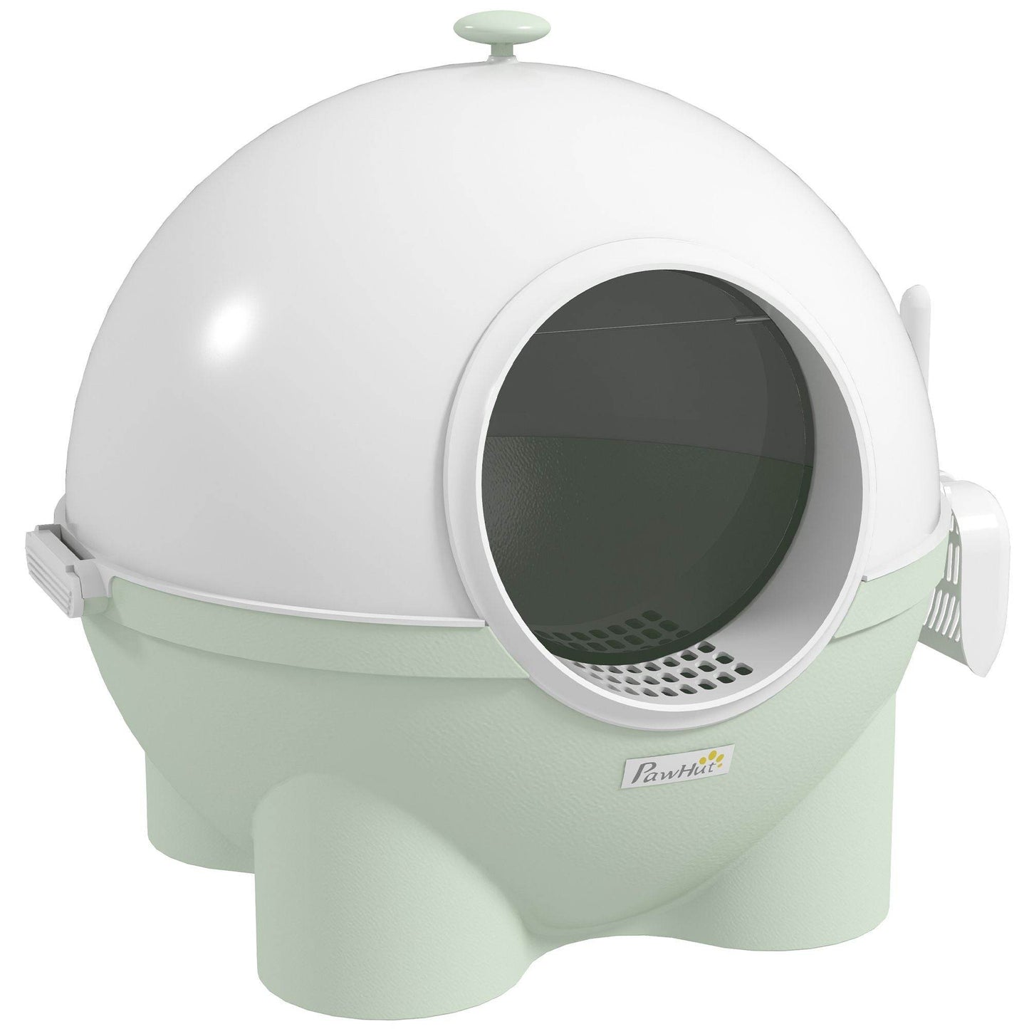 Purrfect Pet Kingdom Enclosed Cat Litter Box with Scoop 🚀 Green Purrfect Pet Kingdom