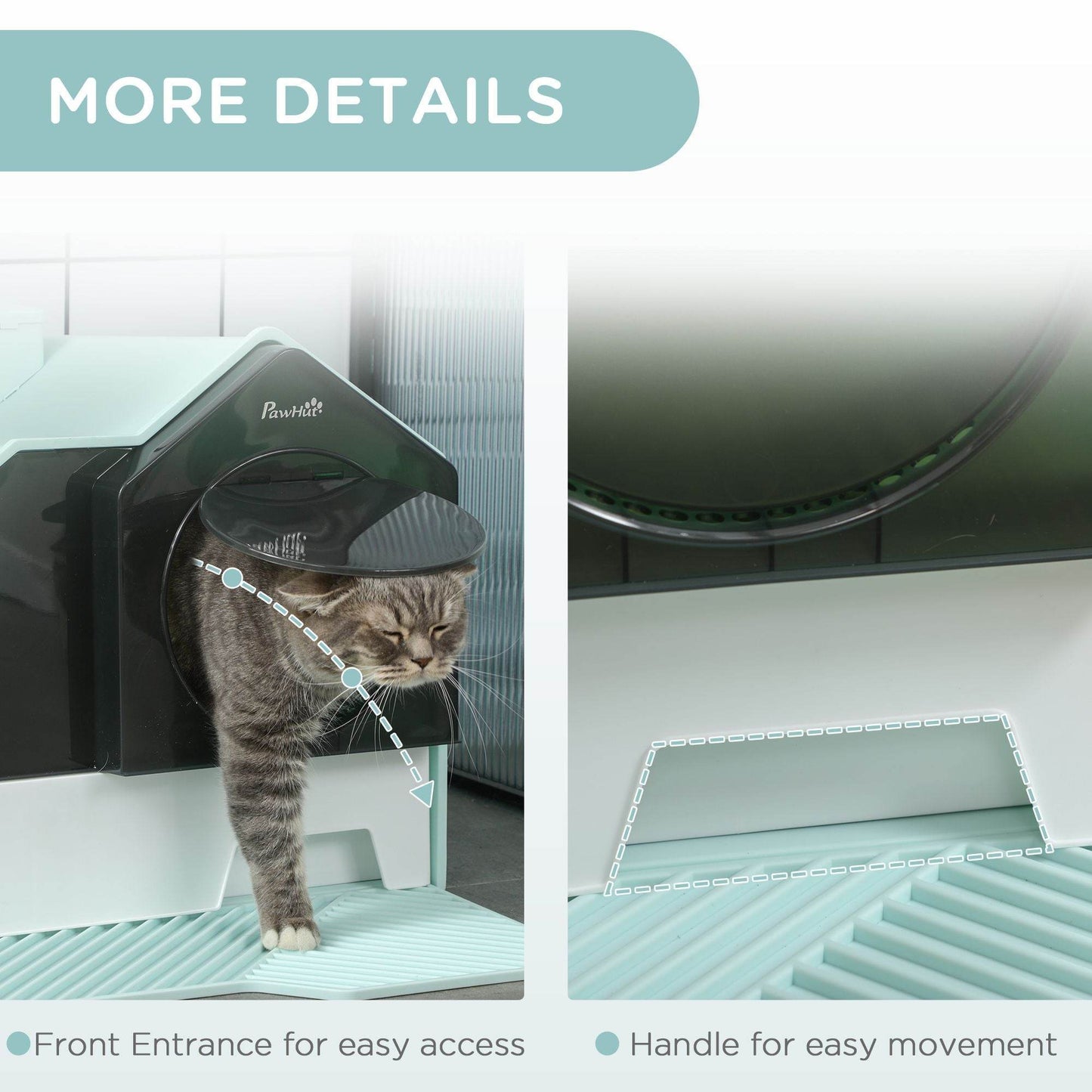 Purrfect Pet Kingdom Enclosed Cat Litter Box for Odor Control Purrfect Pet Kingdom
