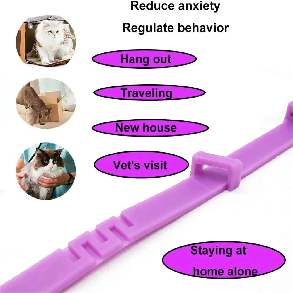 Adjustable Pet Calming Collar - Anxiety Reducing Pheromone for Lasting Relaxation