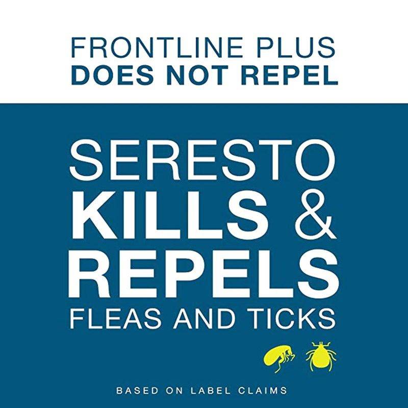Seresto flea and tick collar for pets kills and repels fleas and ticks, alternative to Frontline Plus