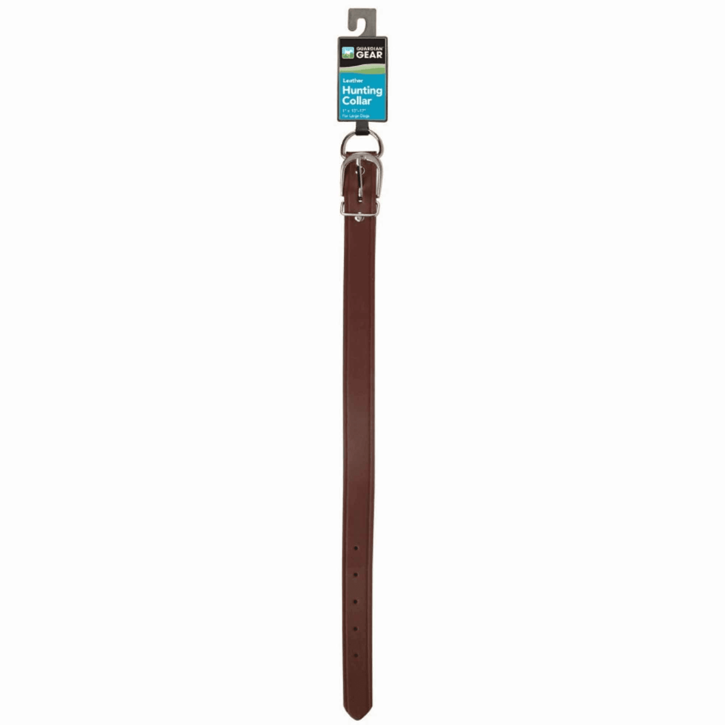 Durable leather collar for active dogs by Purrfect Pet Kingdom in dark brown with metal buckle