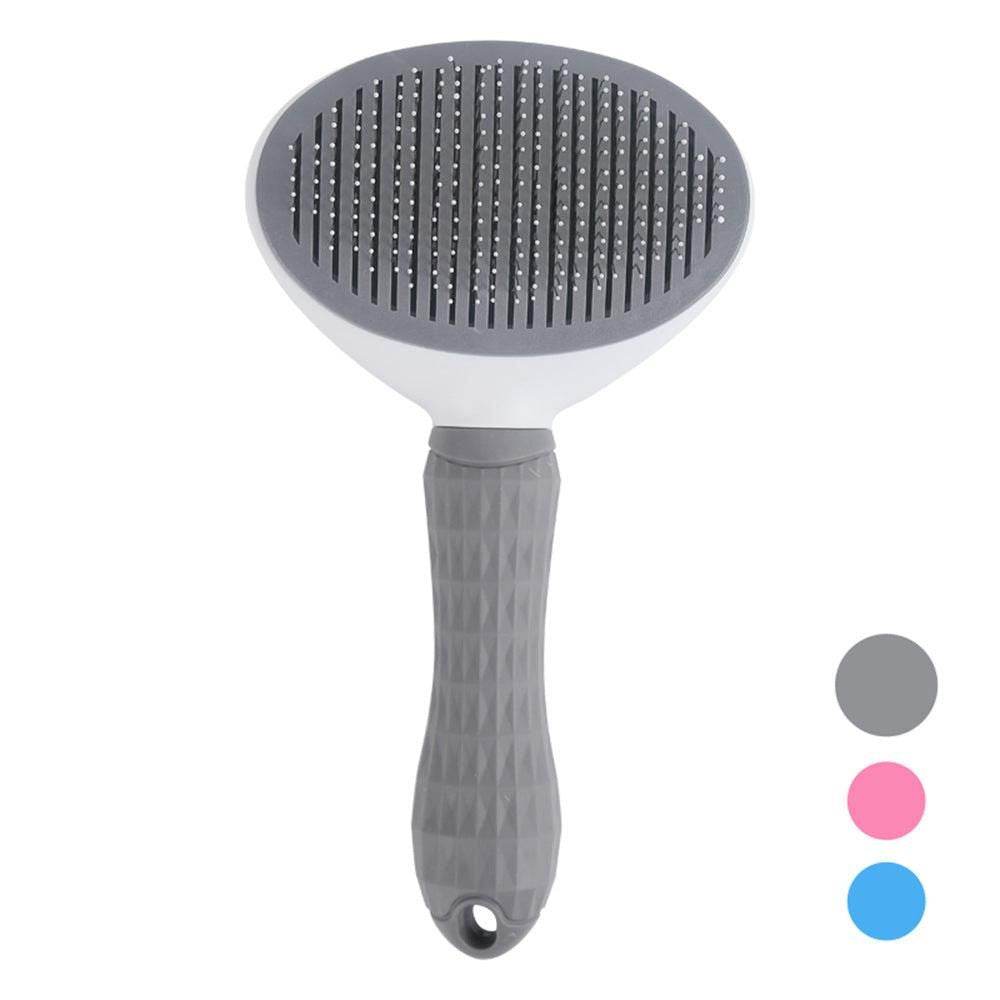 Purrfect Pet Kingdom Pet Hair Remover Comb for Shedding Grey Round Fine Needle Purrfect Pet Kingdom