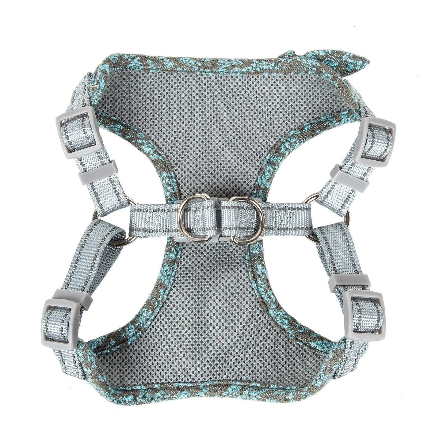 Blue Purrfect Pet Kingdom® Fidomite Breathable Mesh Adjustable Dog Harness in X-Small, perfect for small dogs, featuring a comfortable ...
