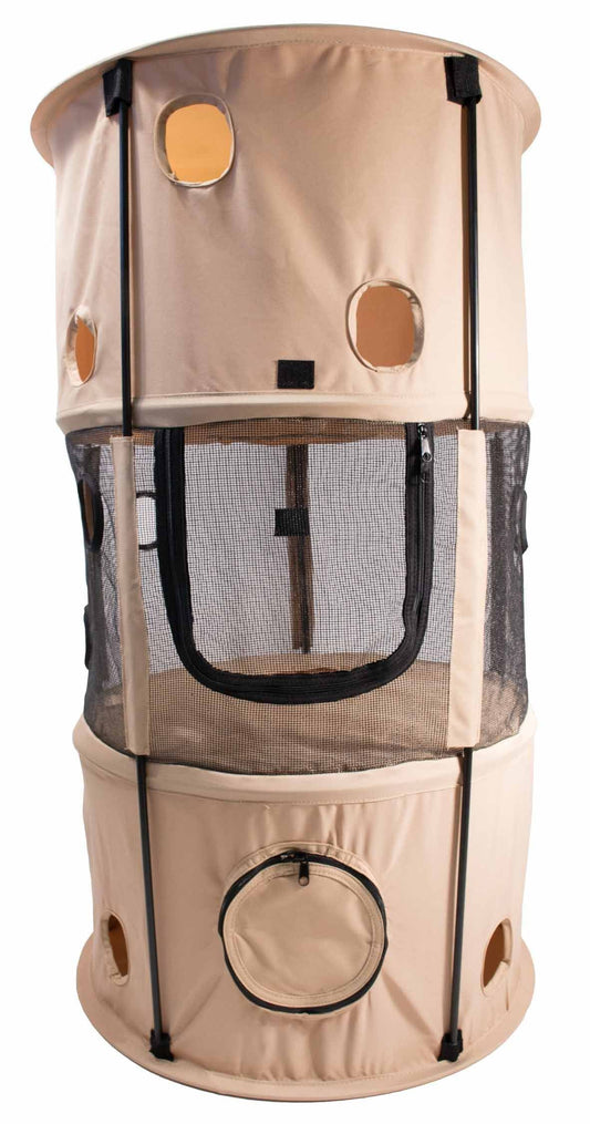 Pet Life ÂŽ 'Climber-Tree' Play-Active Travel Collapsible Lightweight Kitty Cat Tree House Lounger