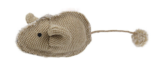 Pet Life ® 'Pompom Tailed' Durable Cat and Mouse Plush Cat