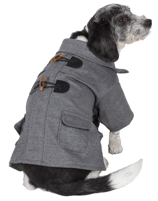 Pet Life ® 'Military Static' Rivited Fashion Collared Wool Dog Jacket Coat