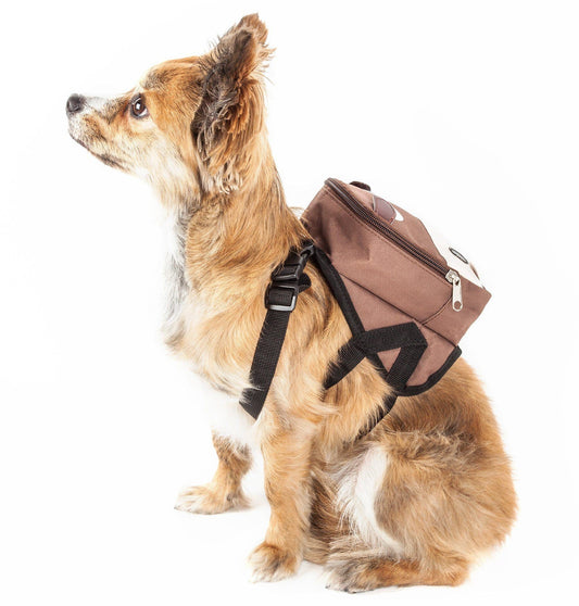 Pet Life ® 'Mooltese' Large-Pocketed Animated Fashion Dog Harness Backpack