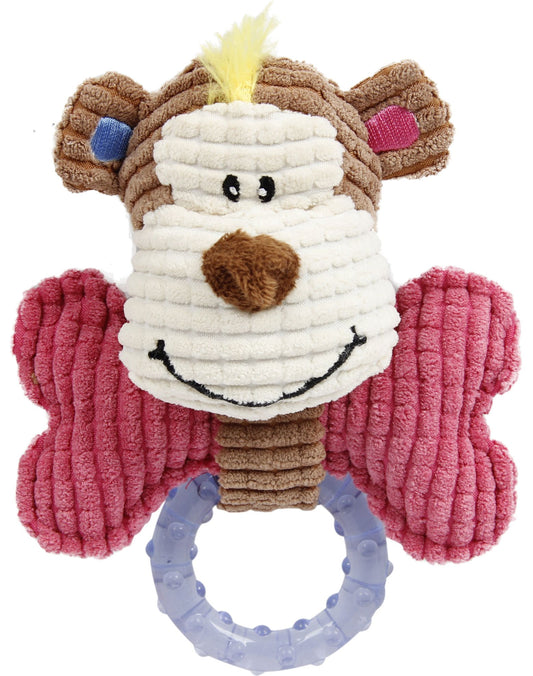 Pet Life ® 'Paci-Plush' Plush Squeaking and Rubber Teething