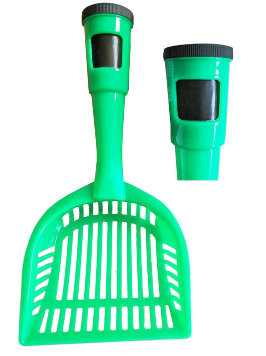 Pet Life ® 'Poopin-Scoopin' Dog and Cat Kitty Litter Waste Pooper Scooper Shovel w/ Built-in Waste Bag Holder