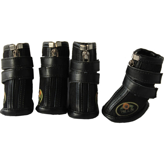 Pet Life ® Ruff Suede High-Support Dog Shoes Sneakers Booties - Set of 4