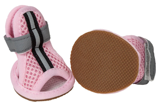 Pet Life ® 'Sporty-Supportive' Water-Resistant Mesh Dog Sandals Shoes- Set Of 4