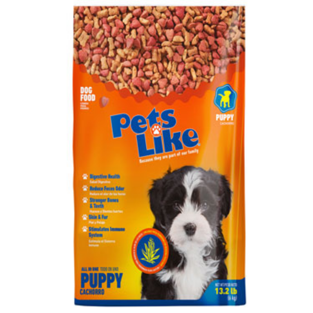 Pets Like Puppy Dry Dog Food in a 13.2 lb bag for healthy growth and digestion
