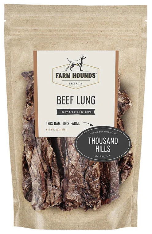 Farm Hounds Beef Lung (2oz) - Beef Lung Dog Treats - The Family Pet