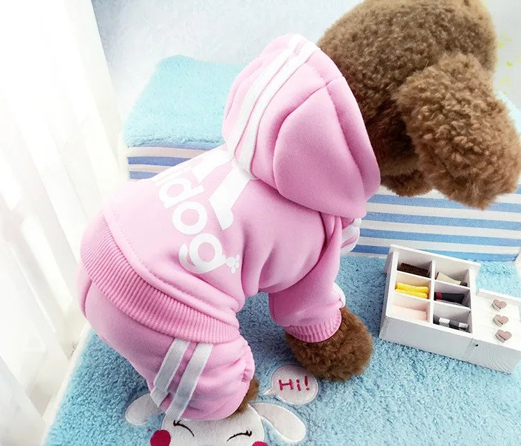 dsers Dog Hooded Jumpsuit for Small Dogs - Stylish Activewear - pet clothing - THRIXINE