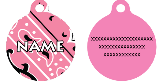Bandana Pink HD Dog ID Tag