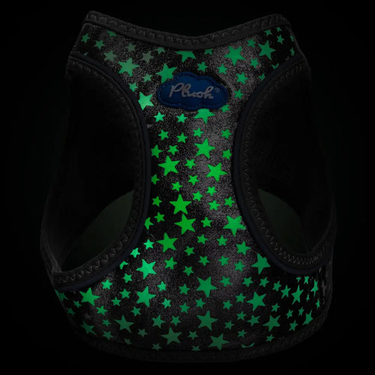 Plush Step In Glitter Glow Harness - Gunmetal - detail view