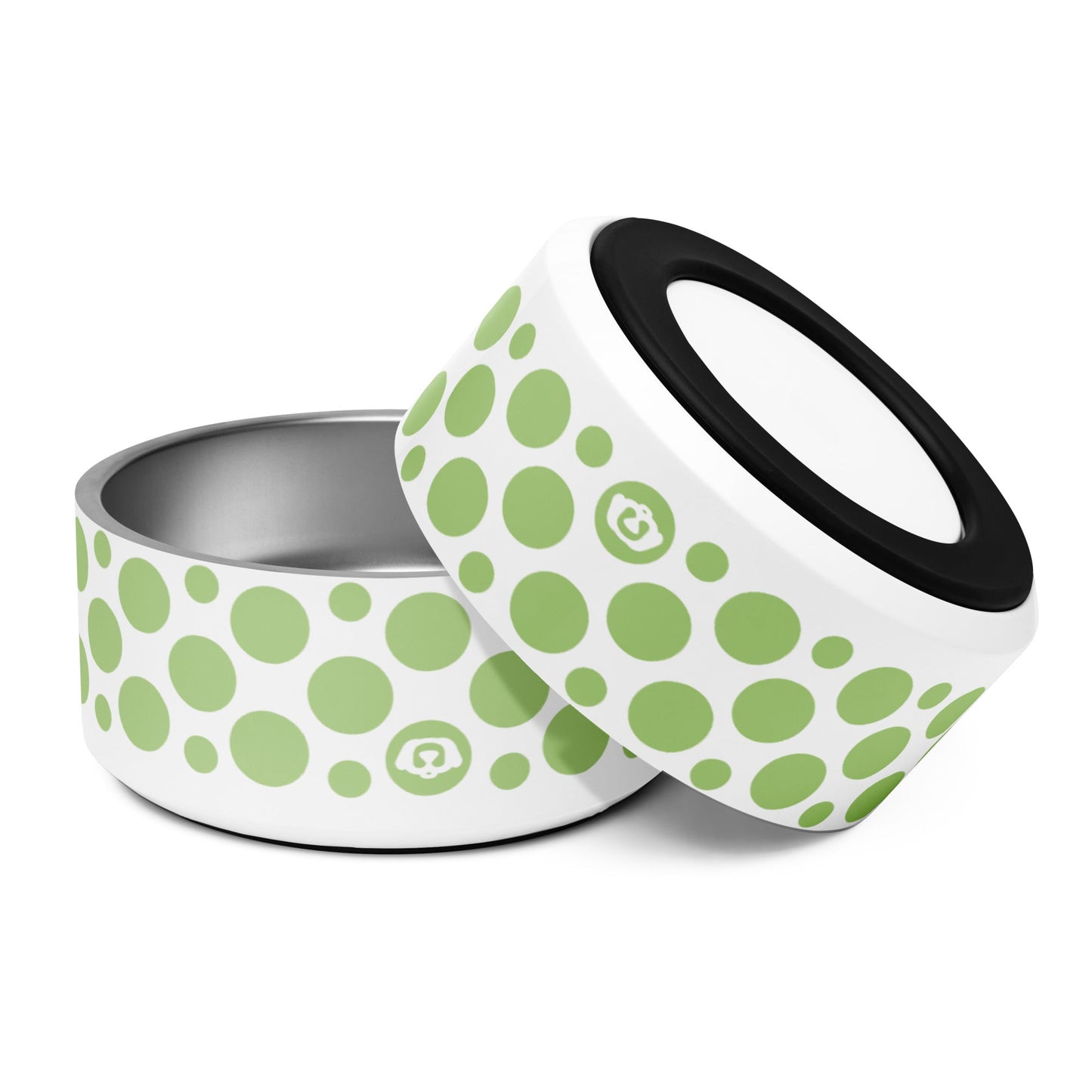 Polka Dotty Celery 32oz Dog Bowl - Dog Bowls & Feeders - Wuforia