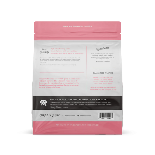 Purrfect Pet Kingdom Premium Green Juju Freeze Dried Pork Pink Whole Food Bites (18OZ) For Birds - Durable and stylish design for animals