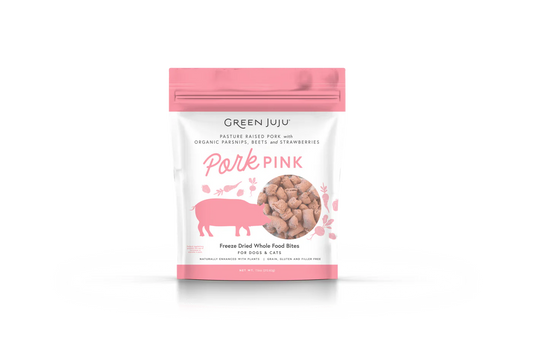 Green Juju Freeze Dried Pork Pink Whole Food Bites (7.5OZ) - Freeze Dried Treats - The Family Pet