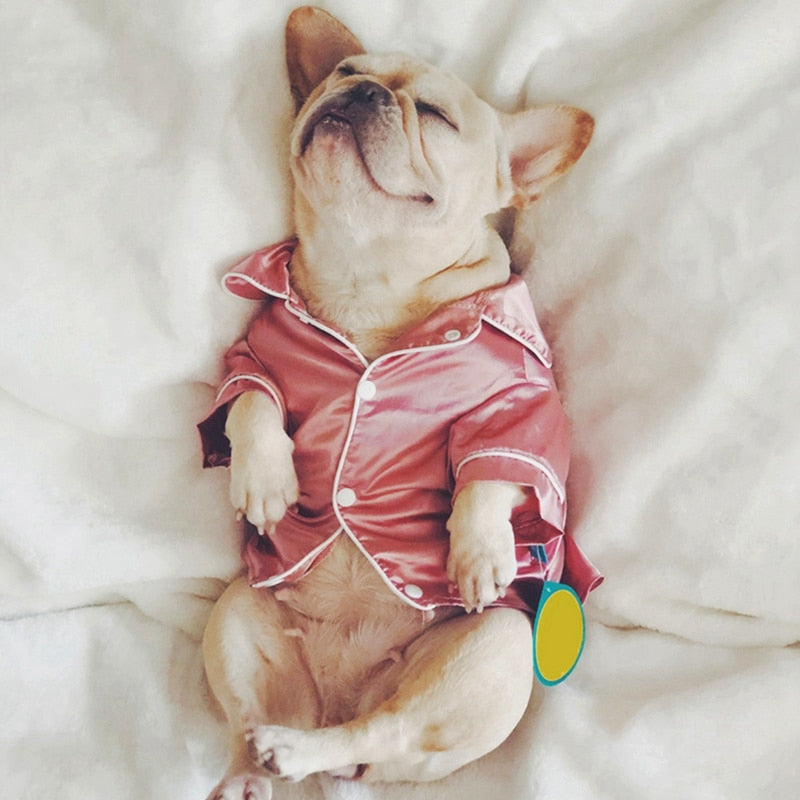 Dog Pajamas Silk Soft Luxury Pet Sleepwear 🦆