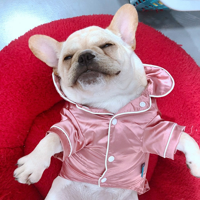Dog Pajamas Silk Soft Luxury Pet Sleepwear 🦆