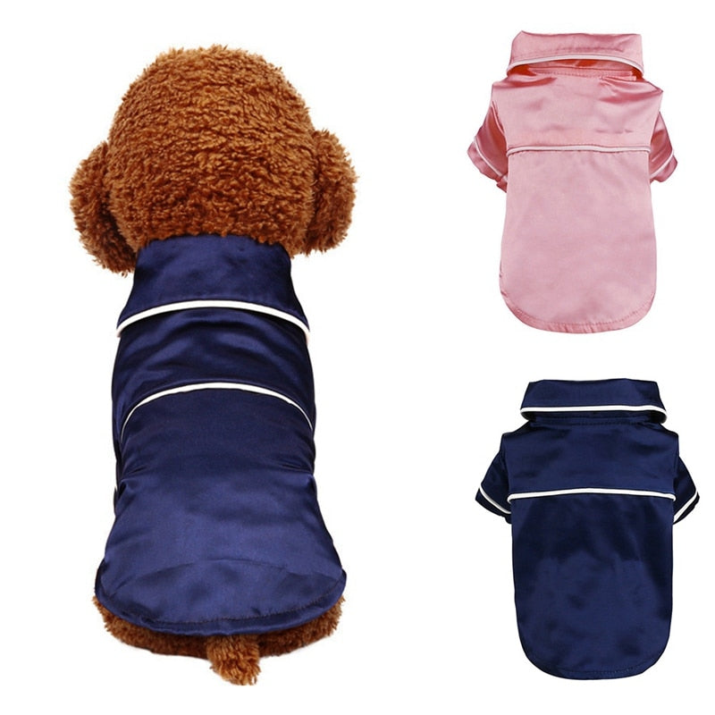 Dog Pajamas Silk Soft Luxury Pet Sleepwear 🦆