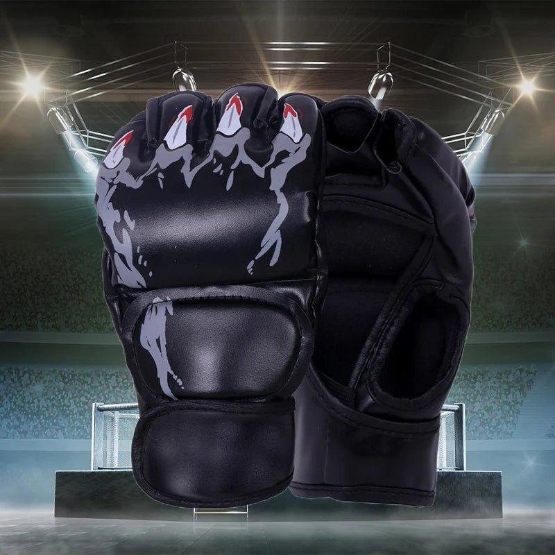 Professional Boxing Training Gloves Half Finger Leather Cushion for Adult Sanda Boxing UFC Training Sandbag Knuckles