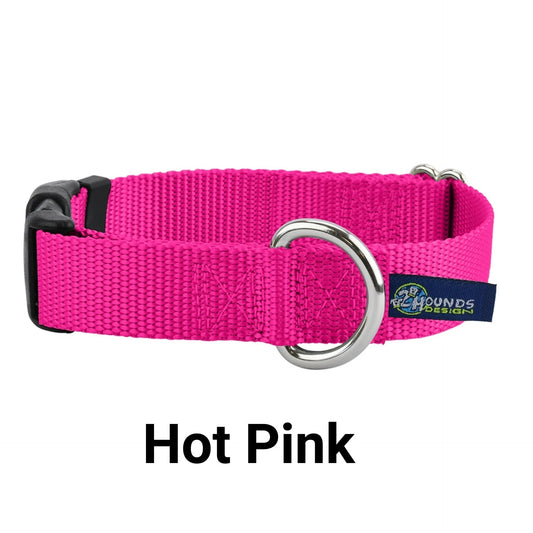 Purrfect Pet Kingdom - 5/8″ and 1″ Hot Pink Nylon Dog Collar - Collars