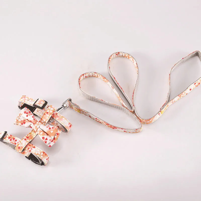 Purrfect Pet Kingdom® - Japanese Butterfly Vest Traction Rope Nylon Webbing Cat - Hands-Free Leashes