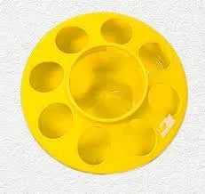 Purrfect Pet Kingdom - Little Giant Plastic Poultry Feeder Base Heavy Duty 1 Quart Yellow - Bird Cage Water Dishes