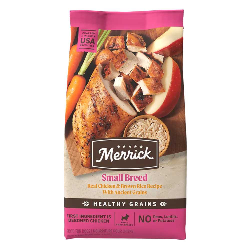 Purrfect Pet Kingdom® - Merrick Small Breed Real Chicken & Brown Rice Recipe Dry Dog - Dry Dog Food