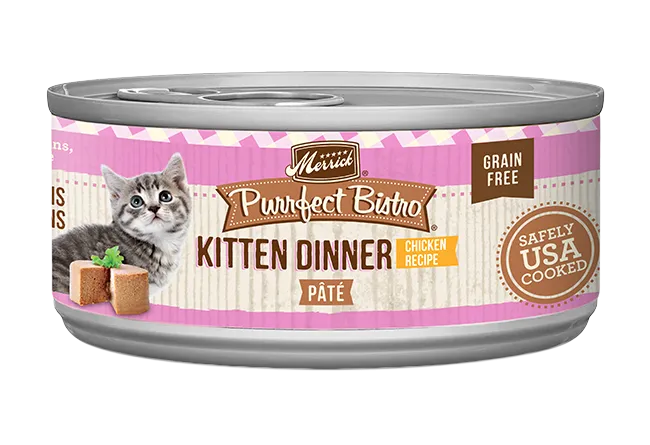 Purrfect Pet Kingdom - Purrfect Pet Kingdom Merrick Purrfect Bistro Grain Free Kitten Chicken Pate Cat Food (3oz) - Food